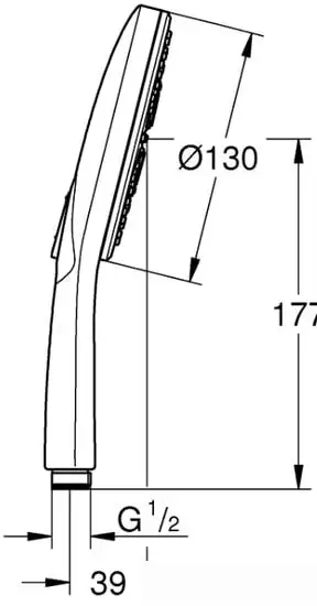 Душевая лейка Grohe Rainshower SmartActive 130 26574000 - фото товара