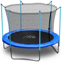 Батут Atlas Sport 252 см (8ft) с внутренней сеткой и лестницей BLUE