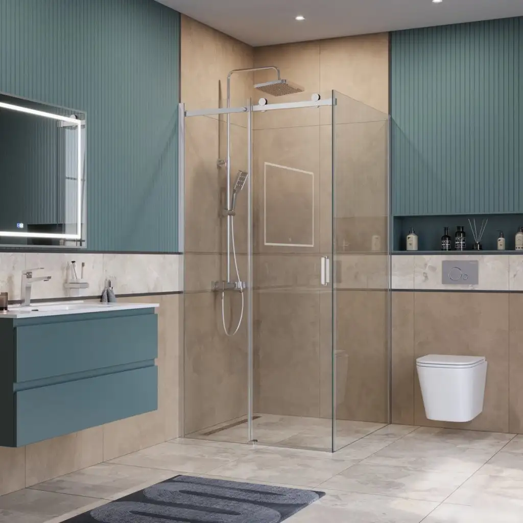 Душевая стенка BelBagno SOFT_CLOSE-2-90-FIX-C-Cr - фото товара