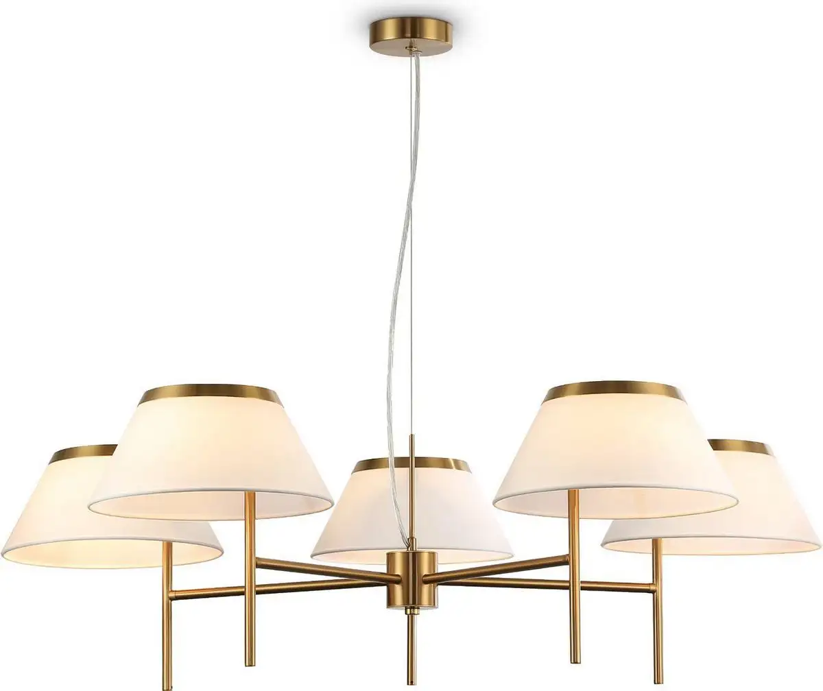 Подвесная люстра Ambrella LH72473/5 BS/WH (латунь/белый) – фото товара