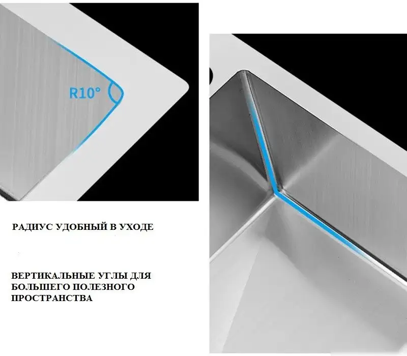 Кухонная мойка Futur FK 4548 B Eco Embossing (черный нано) - фото товара