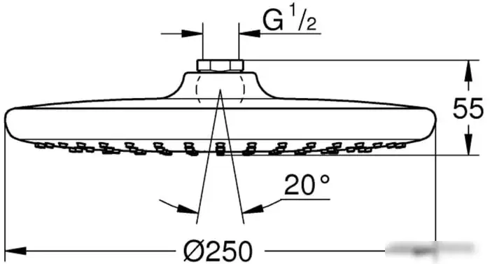 Верхний душ Grohe Tempesta 250 26666000 - фото товара