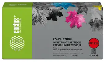 Картридж CACTUS CS-PFI320BK (аналог Canon PFI320BK) – изображение в каталоге