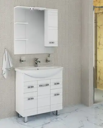 Runo Тумба с умывальником Runo Турин 85 + Стиль 85 (напольная) – изображение в каталоге