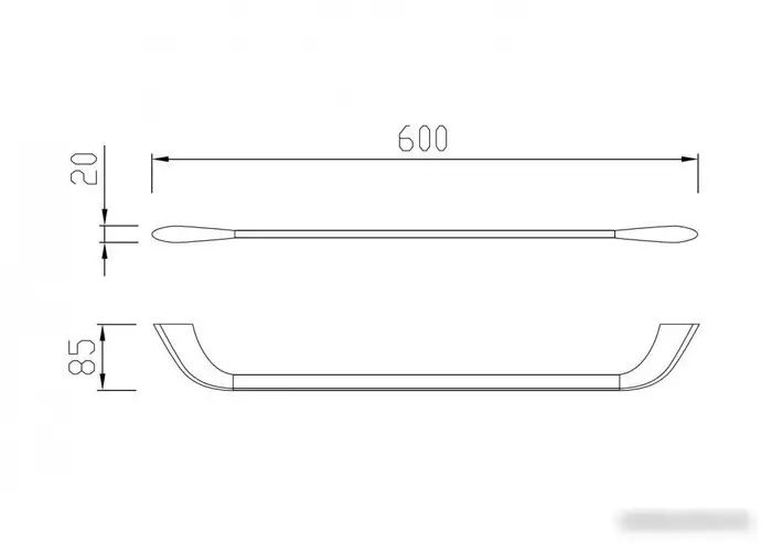 Держатель для полотенца Abber AA1552 (хром) – фото товара