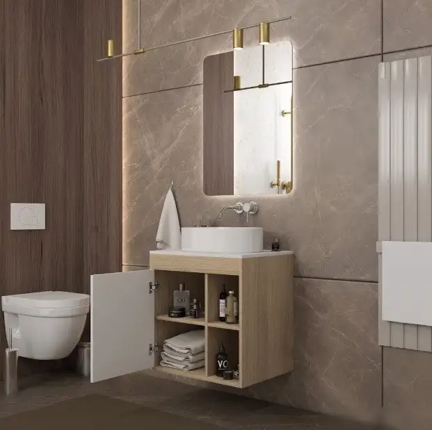 Teymi Тумба под умывальник Nura 60 T60527 (дуб эврика/белый матовый) – фото товара