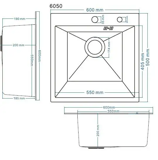 Кухонная мойка Schtoff Best Premium Black 6050 - фото товара
