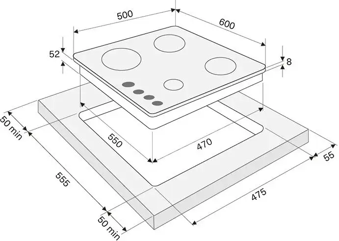 Варочная панель Krona Cortesia 60 BL - фото товара