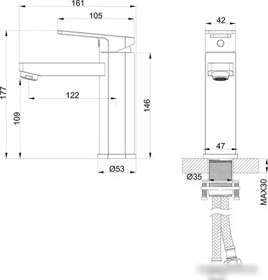 Смеситель Wonzon&Woghand WW-88139010-MB - фото товара