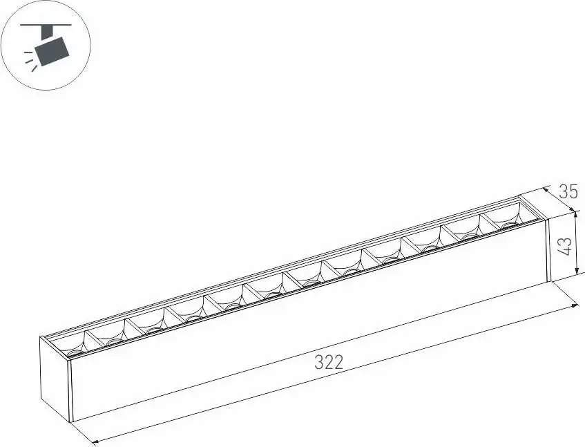 Трековый светильник Arlight Mag-Laser-45-L320-12W Day4000 046525 – фото товара