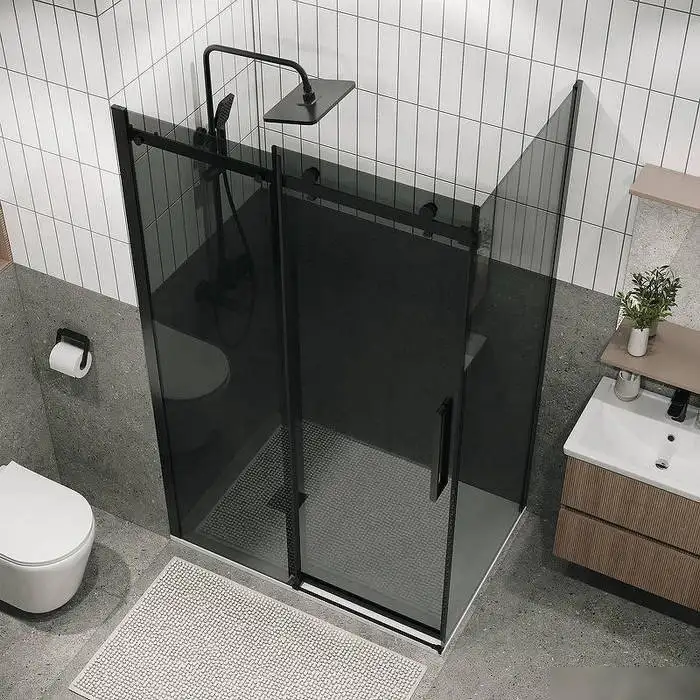 Душевой уголок Grossman Classic 100x80x195 120.K33.04.1080.21.10 (черный матовый/тонированно стекло) - фото товара