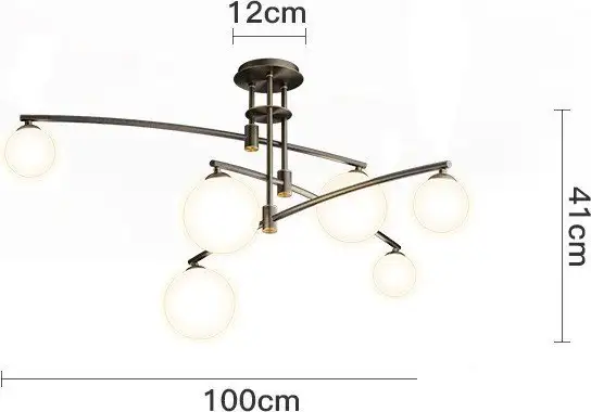 Подвесная люстра DeLight Collection 8119P/6 (black) – фото товара