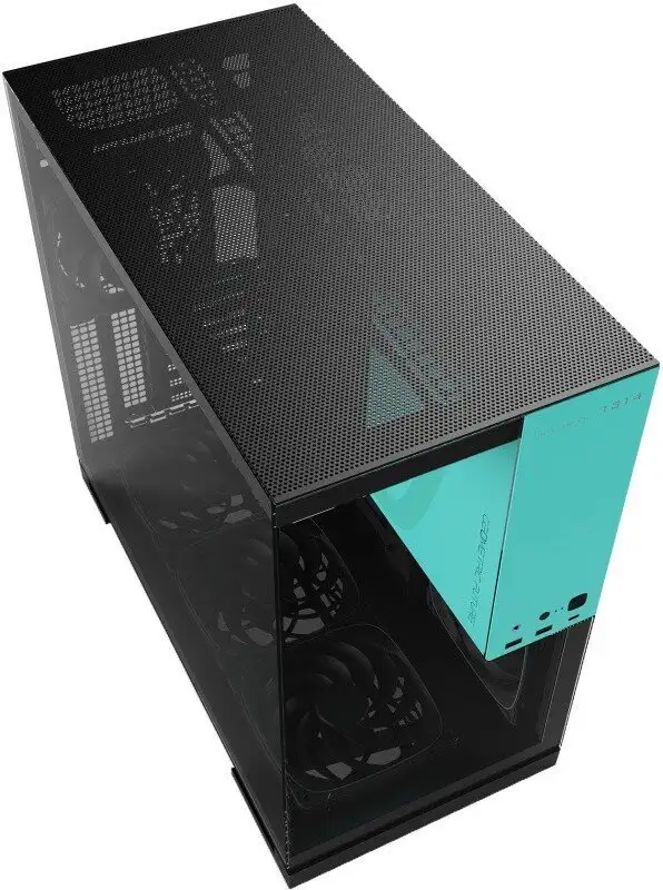 Корпус Geometric Future Model 5 5FAN (черный/бирюзовый) – фото товара