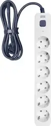 Стабилизатор Powercom SP-06W (5м, 6 розеток, белый/серый) – изображение в каталоге