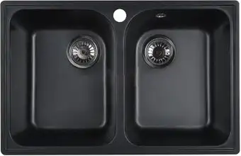 Кухонная мойка Marblan Duas (оникс,с сифоном) - изображение в каталоге
