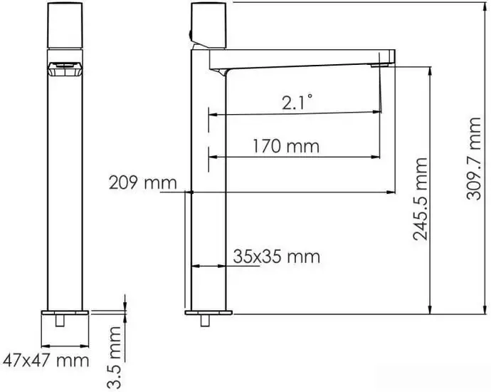 Смеситель Wasserkraft Nuthe 9103H - фото товара