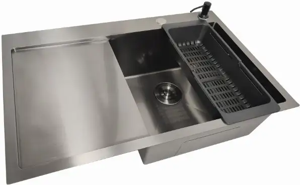 Кухонная мойка Stellar Decor S6550NB-R-D (нано черный) - фото товара