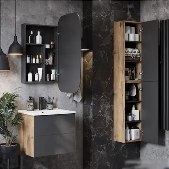 Мебель для ванных комнат Акватон Шкаф с зеркалом Сохо 60 R 1A258302AJA0R – фото товара