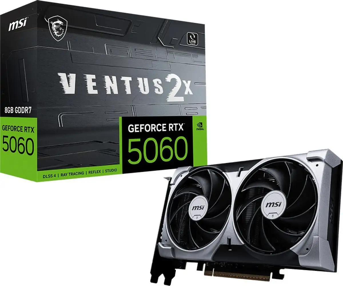 Видеокарта MSI GeForce RTX 5060 8G Ventus 2X – фото товара