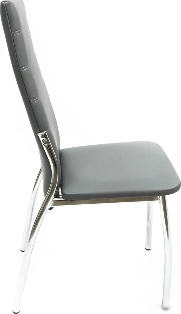 Стул ВВР Прага (серый/хром, экокожа) – фото товара