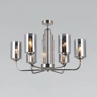 Люстра средней высоты Евросвет Defi 60138/6 сатин-никель – изображение в каталоге