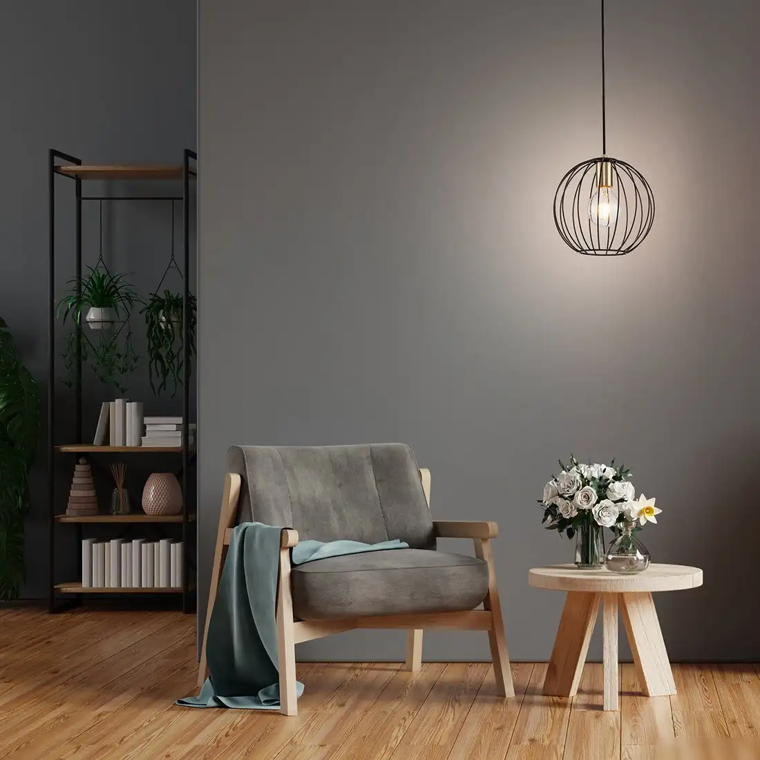 Подвесная люстра Escada 10176/1S (черный/латунь) – фото товара