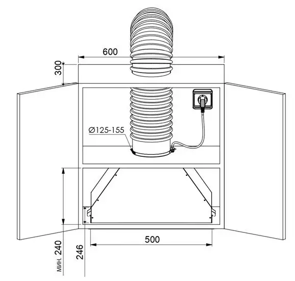 Кухонная вытяжка ZUGEL ZHI524GW - фото товара