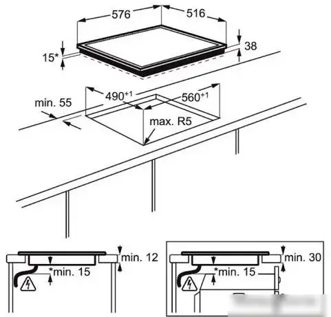 Варочная панель Electrolux EHF16240XK - фото товара