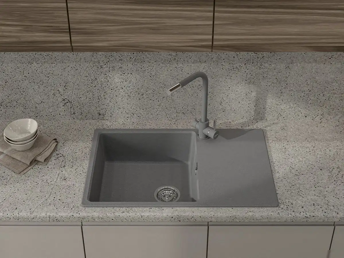 Кухонная мойка GranFest Urban GF-Urban 678L (темно-серый) - фото товара
