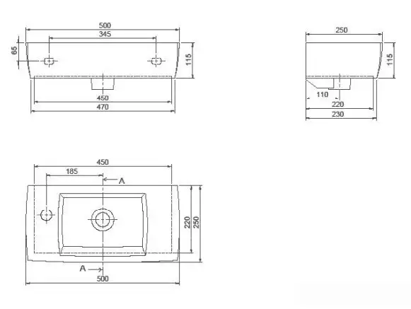 Умывальник CeraStyle City TB002F22L00 - фото товара