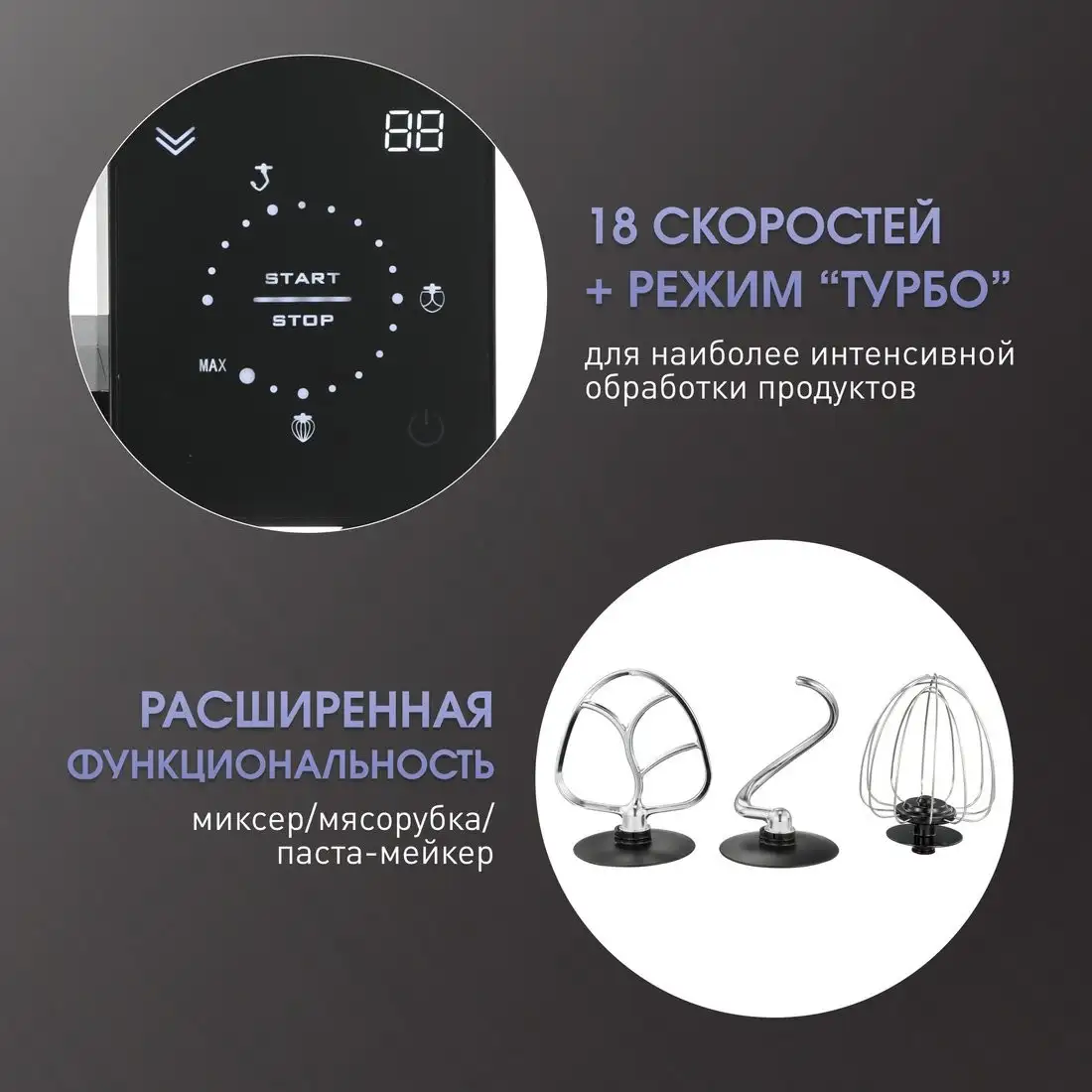 Кухонная машина Zigmund & Shtain De Luxe ZKM?895 - фото товара