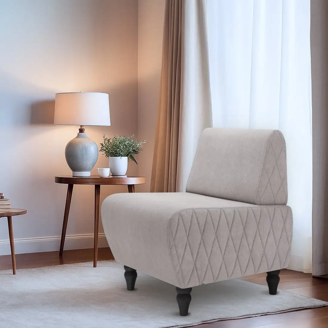 Интерьерное кресло MONOFIX Буно кресло (велюр/серый/бежевый №4)