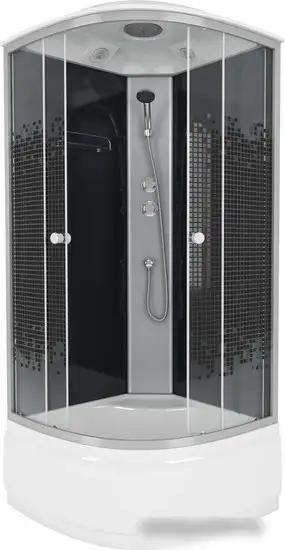 Душевая кабина Niagara NG-7507-14 80x80 (черный, мозаика стекло) - фото товара