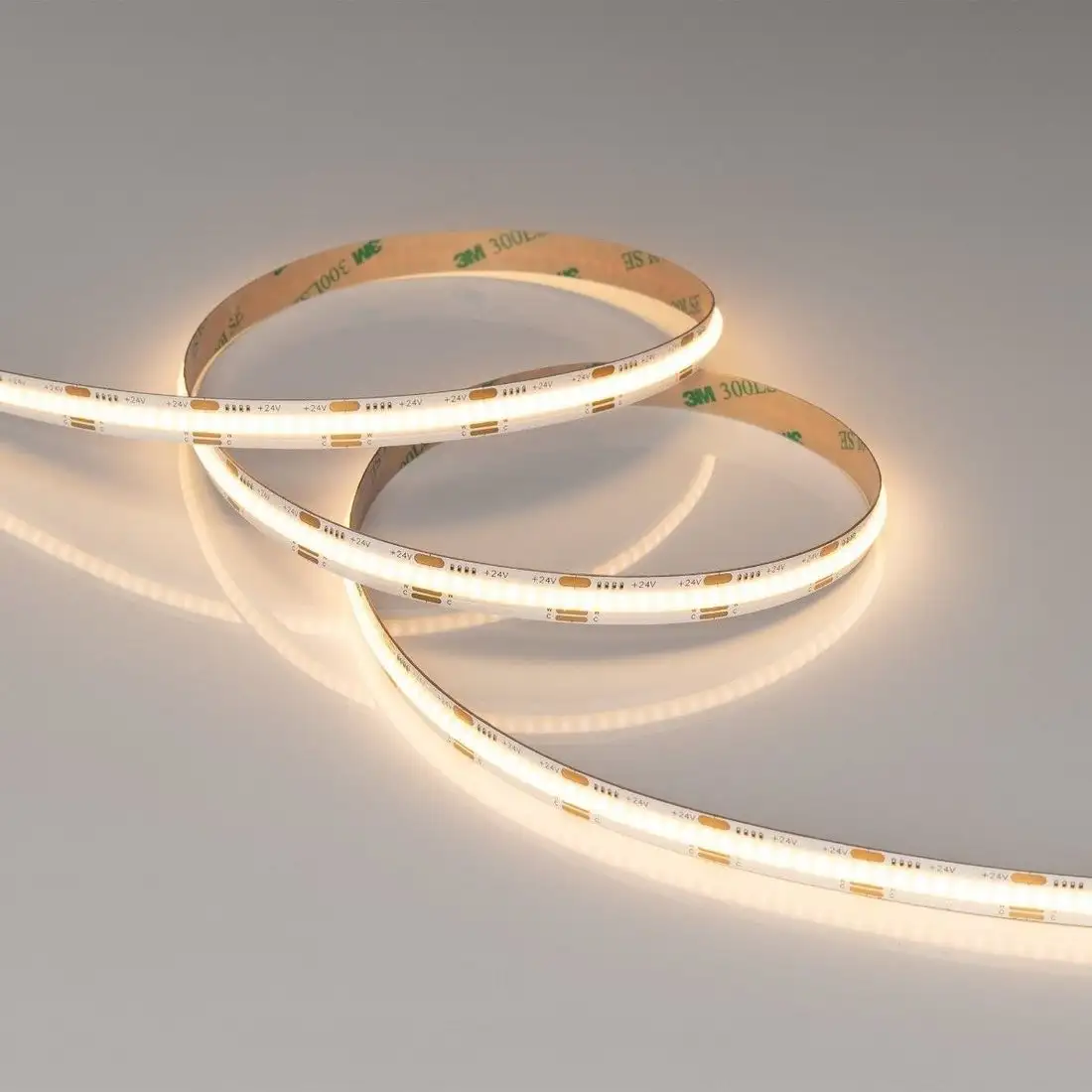 Светодиодная лента COB Arlight 16.5W/m 576LED/m CSPSMD теплый белый 5M COB-X576-10mm 24V White-MIX 036206 – фото товара