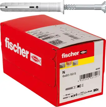 Дюбель-гвоздь Fischer N 6 x 80/50 S 48790 (100 шт) – изображение в каталоге