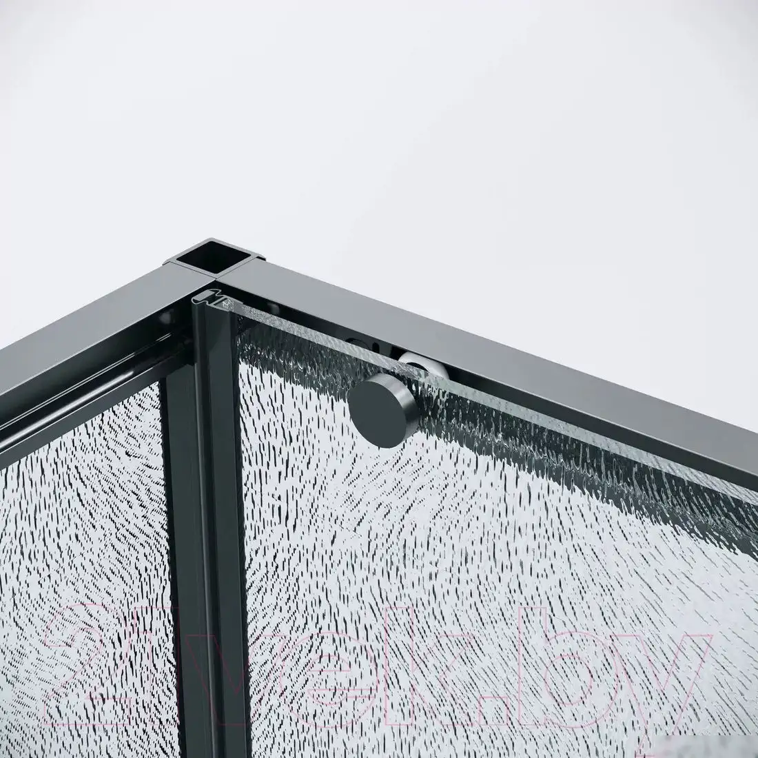 Душевая стенка Grossman Galaxy 100х195 200.K33.01.100.21.02 (черный матовый/стекло шиншилла) - фото товара