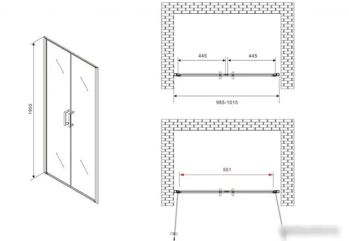 Душевая дверь Abber Sonnenstrand AG04100C - фото товара