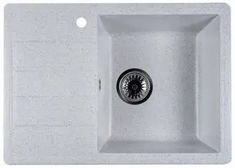 Кухонная мойка Marblan Recta R (серый, с сифоном) - изображение в каталоге