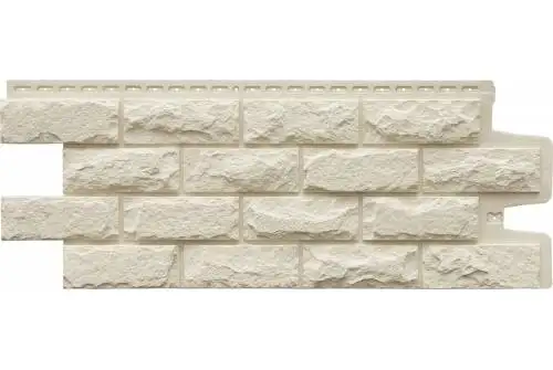 Фасадная панель Grand Line Колотый камень Classic молочный – подробное фото Фасадная панель Grand Line Колотый камень Classic молочный – фото товара