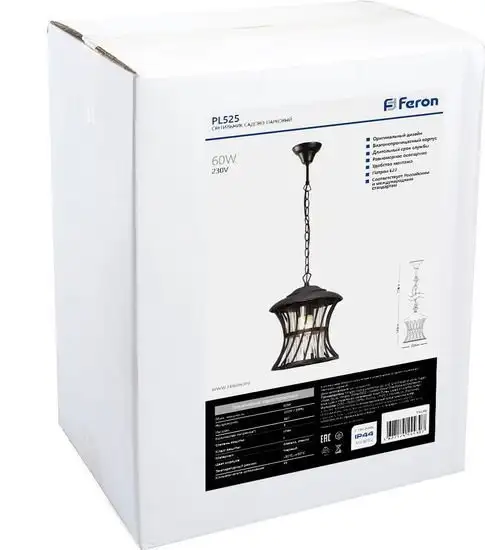 Уличный подвесной светильник Feron Мадрид 11620 – фото товара