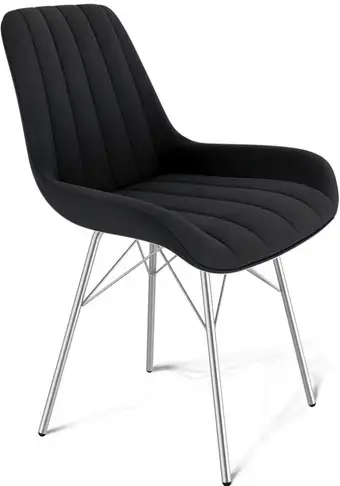 Стул Sheffilton SHT-ST37/S64 (ночное затмение/хром лак) – изображение в каталоге