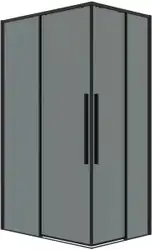 Душевой уголок Grossman Galaxy 120x70x195 300.K33.01.1270.21.10 (черный матовый/тонированное стекло) - изображение в каталоге