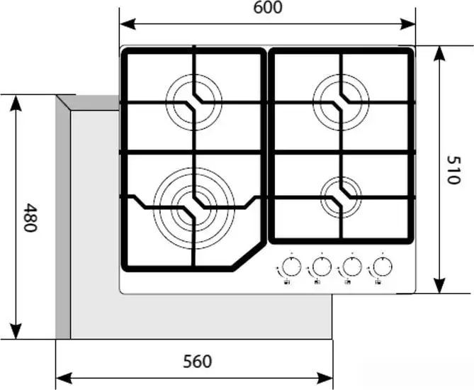 Варочная панель LEX GVG 640-1 WH - фото товара