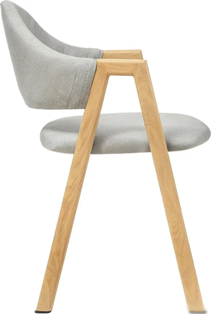 Стул с подлокотниками Mio Tesoro Луна DC-048A (серый/дерево) – фото товара