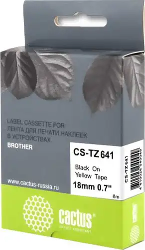Картридж-лента для термопринтера CACTUS CS-TZ641 (аналог Brother TZ641) – изображение в каталоге