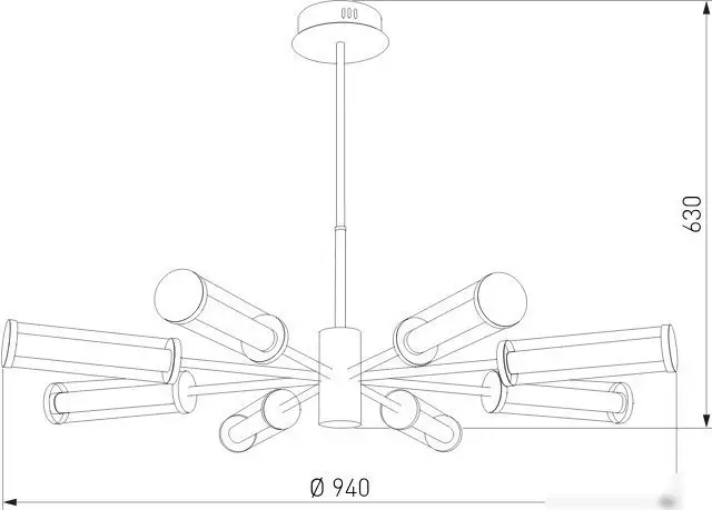 Подвесная люстра Евросвет 50386 LED (латунь) – фото товара