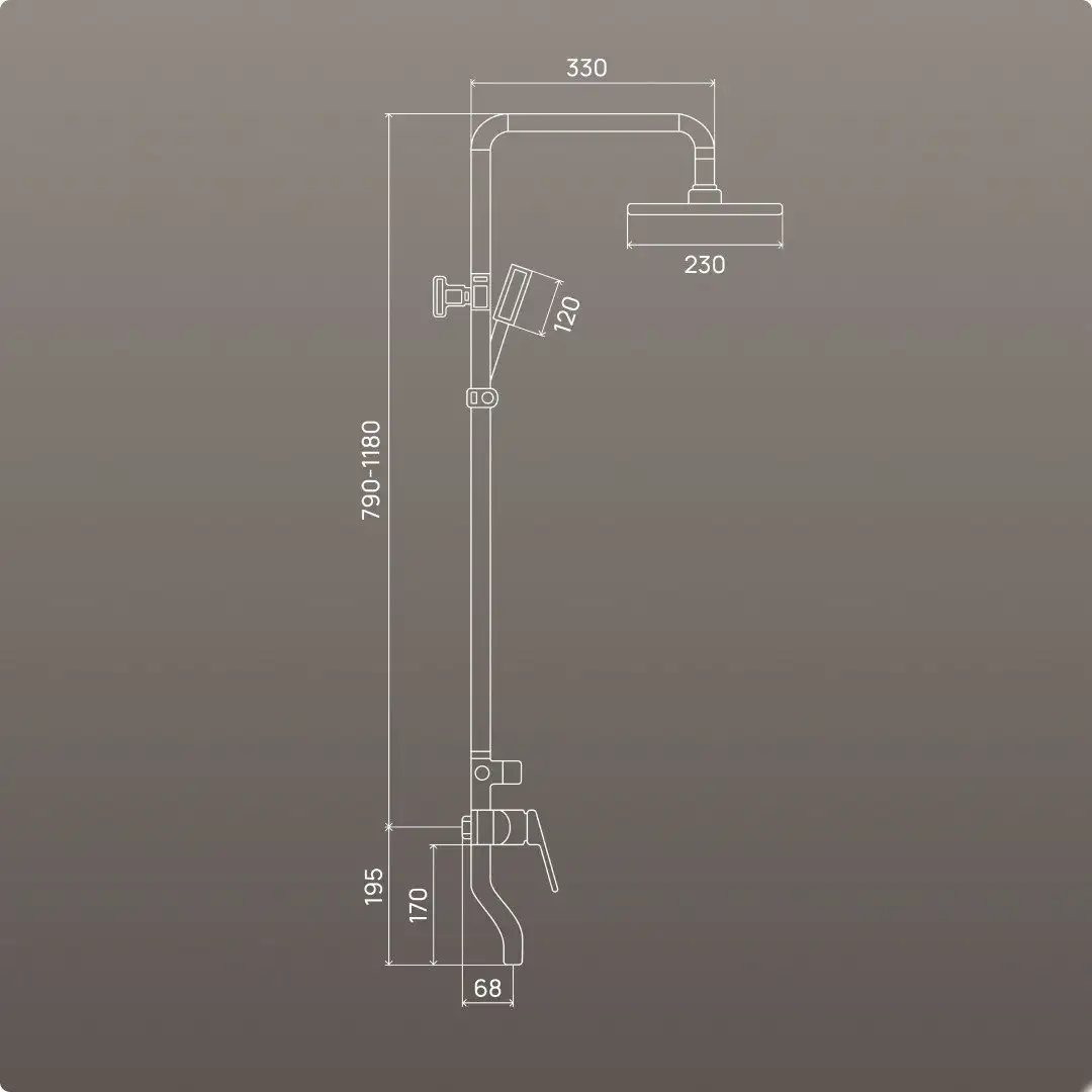 Душевая система РМС PL7CH-009DK - фото товара