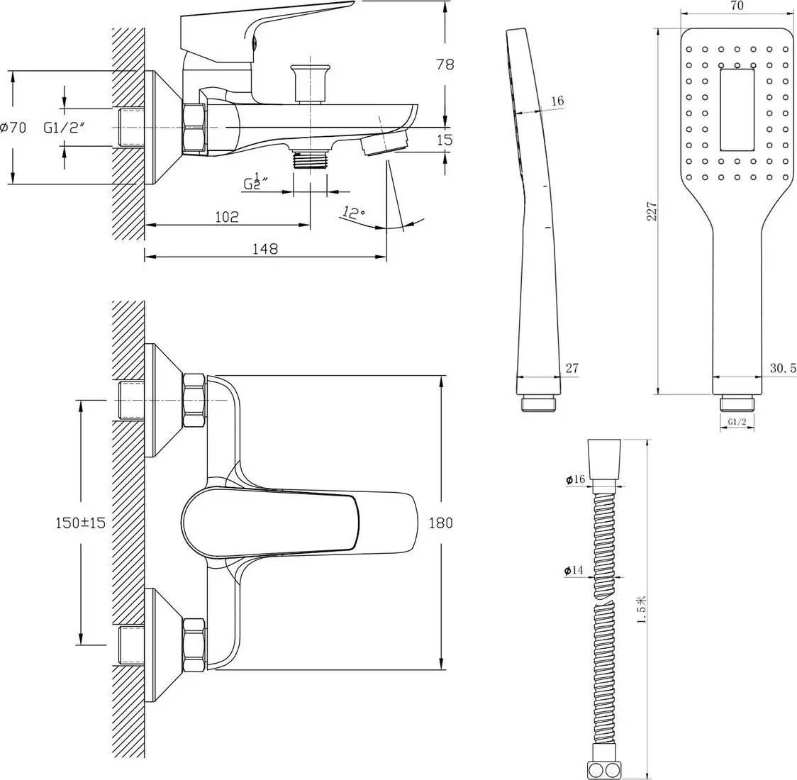 Смеситель Lauter Veris 21CK6028C-126 - фото товара