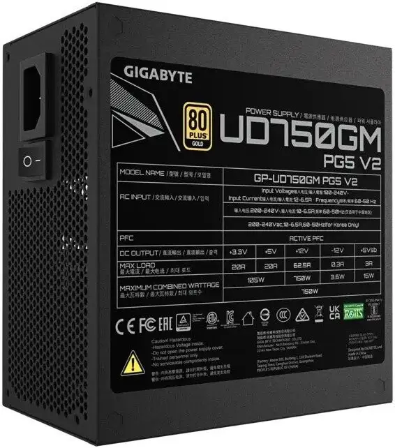 Блок питания Gigabyte UD750GM PG5 V2 – фото товара