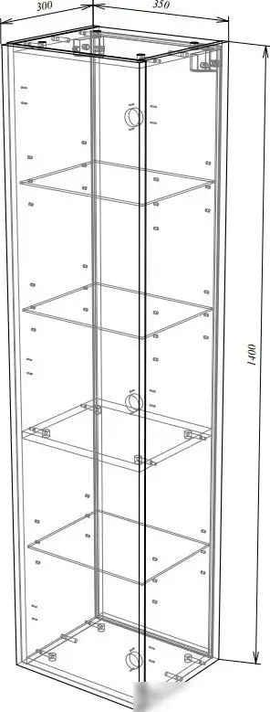 Garda Шкаф-полупенал для ванной Garda Neapol 22н_350 31.22н.350.PVC (баноффи) – фото товара